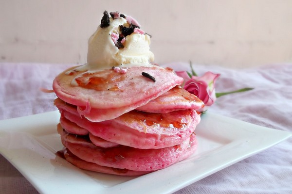 Original pink pancakes