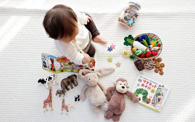 Child with toys