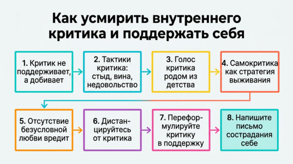 Внутренний критик: как его усмирить и начать поддерживать себя