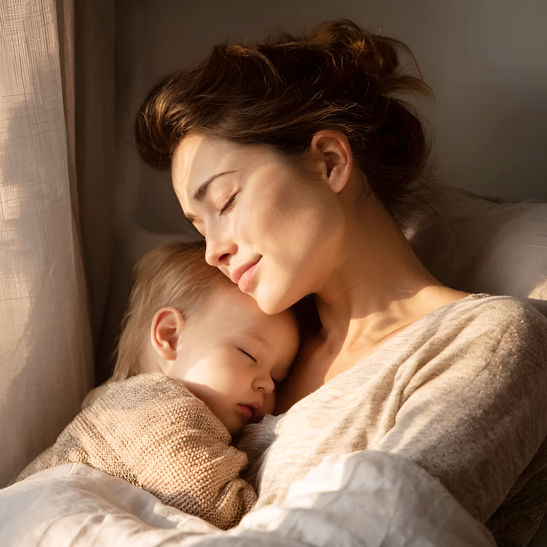 Утренние лучи солнца могут стать сигналом к пробуждению для малыша.