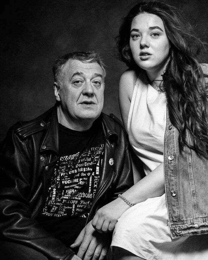 Артур Ваха с дочерью Мэри от первого брака