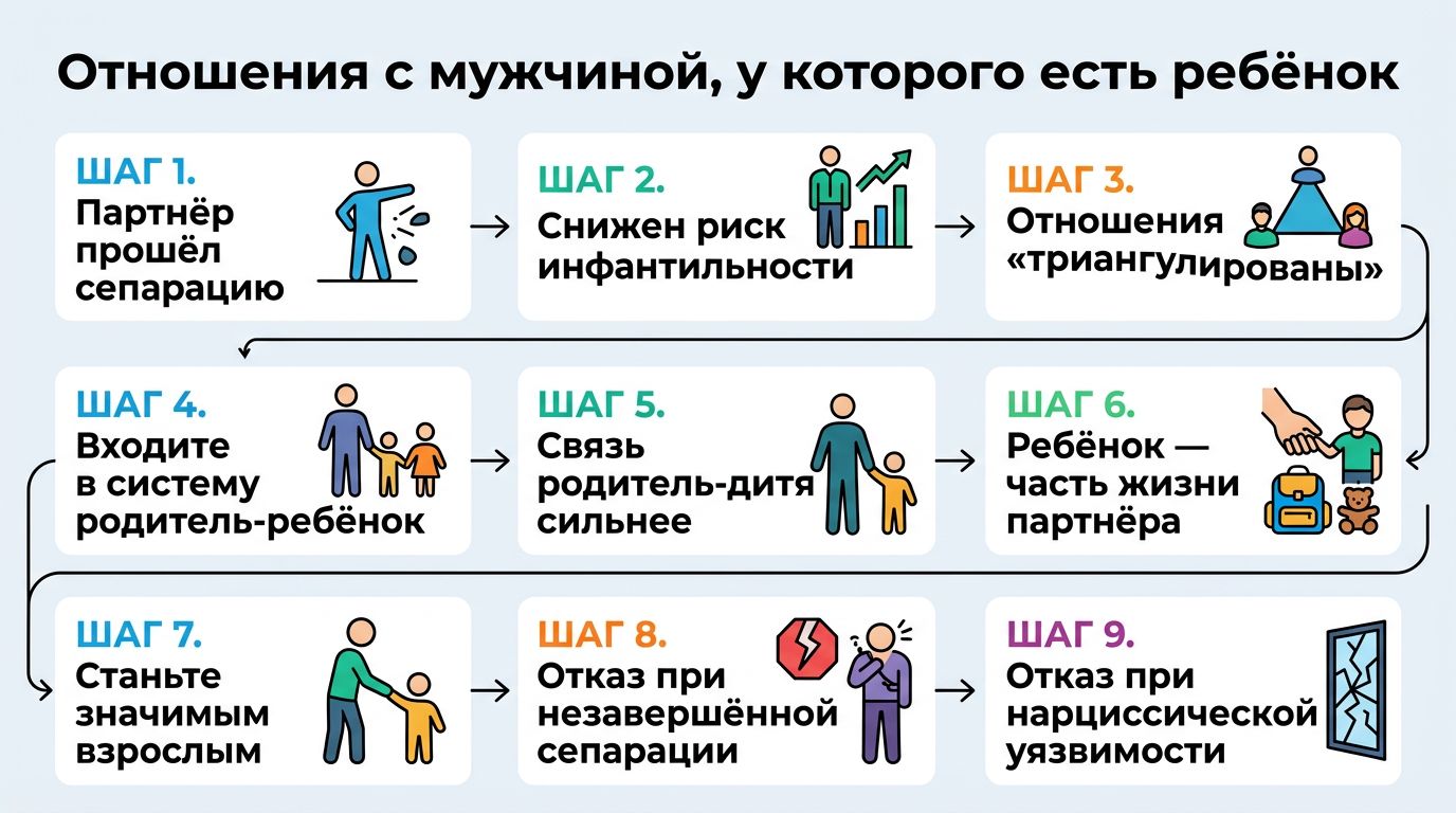 Ключевые аспекты отношений с мужчиной, у которого есть ребёнок: преимущества, сложности и роль женщины.