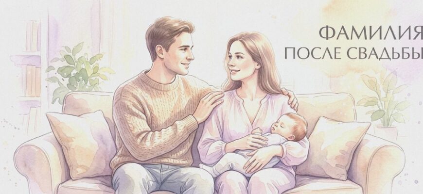 Иллюстрация к статье: Фамилия после свадьбы