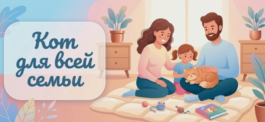 Иллюстрация к статье: Кот для всей семьи