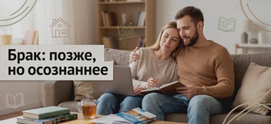 Иллюстрация к статье: Брак: позже, но осознаннее