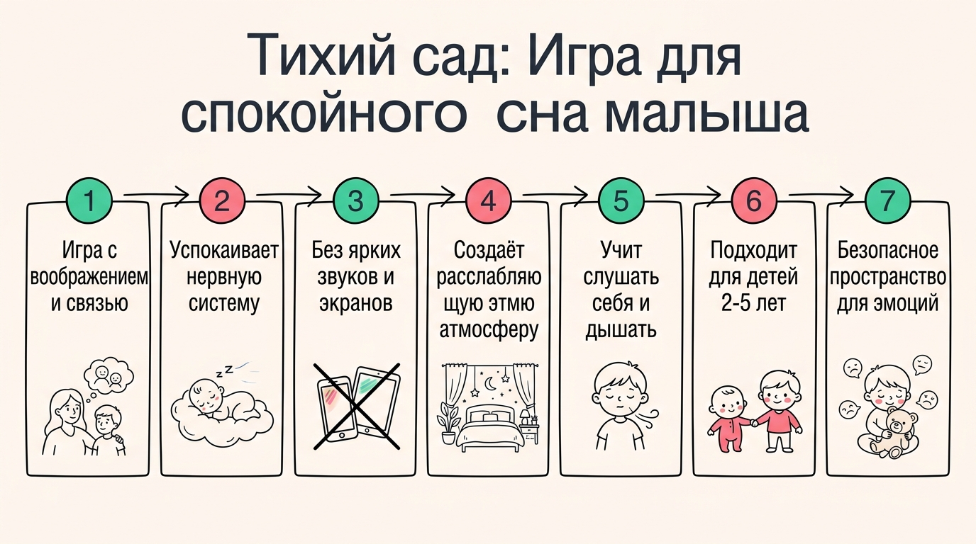 Инструкция по игре «Тихий сад» для успокоения малыша перед сном
