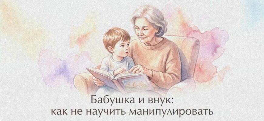 Иллюстрация к статье: Бабушка и внук: как не научить манипулировать