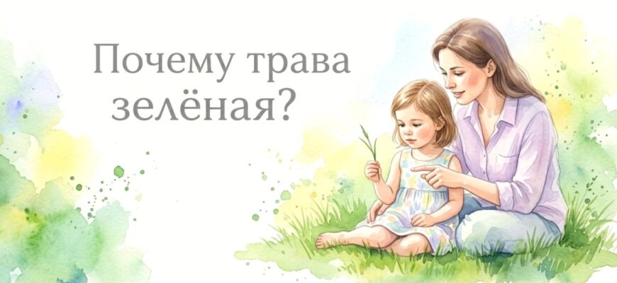 Иллюстрация к статье: Почему трава зелёная?
