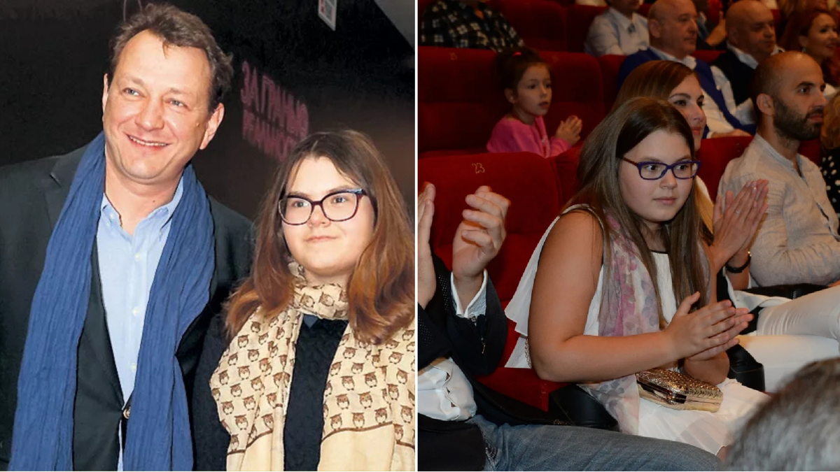 Марат Башаров с дочерью Амели в юности