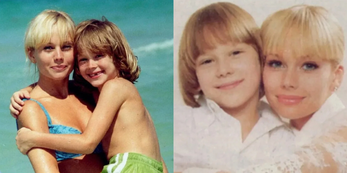 Елена Корикова с маленьким сыном Арсением