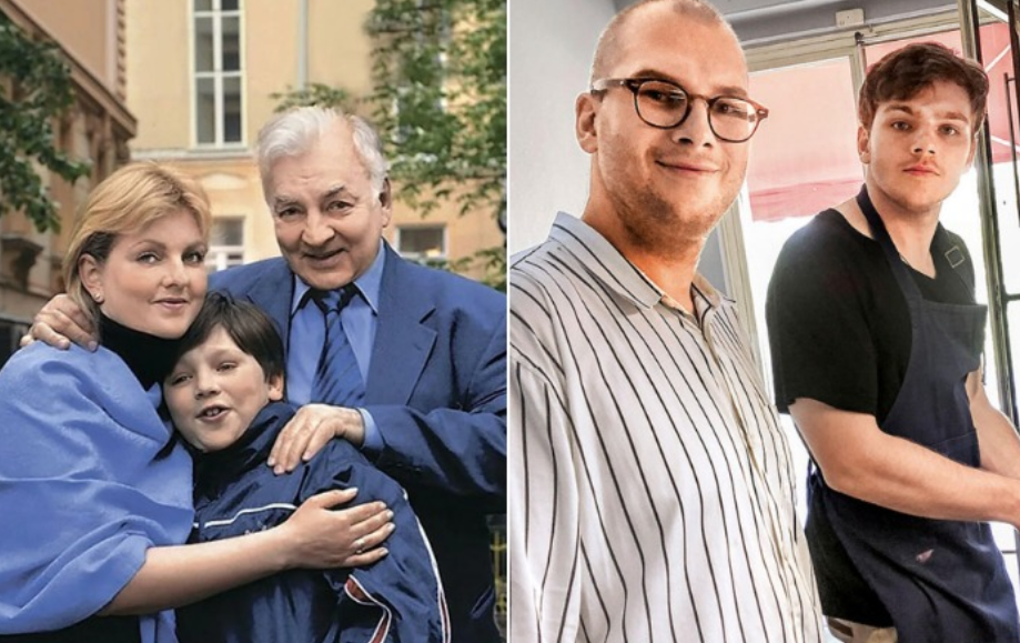 Михаил Державин в кругу семьи: дочь Мария и внуки Петр и Павел.