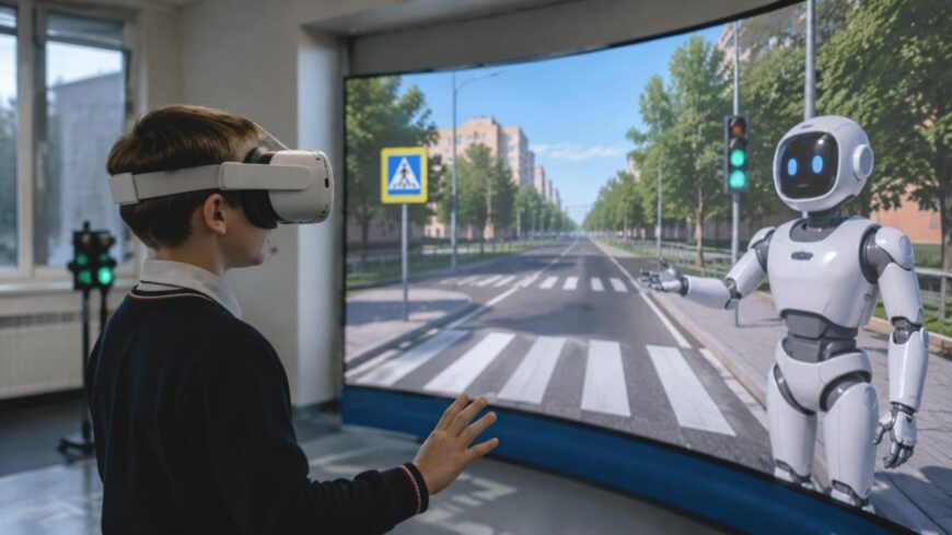 VR-тренажёр для изучения ПДД появился в подмосковной школе