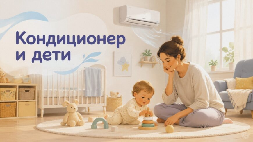 Иллюстрация к статье: Кондиционер и дети