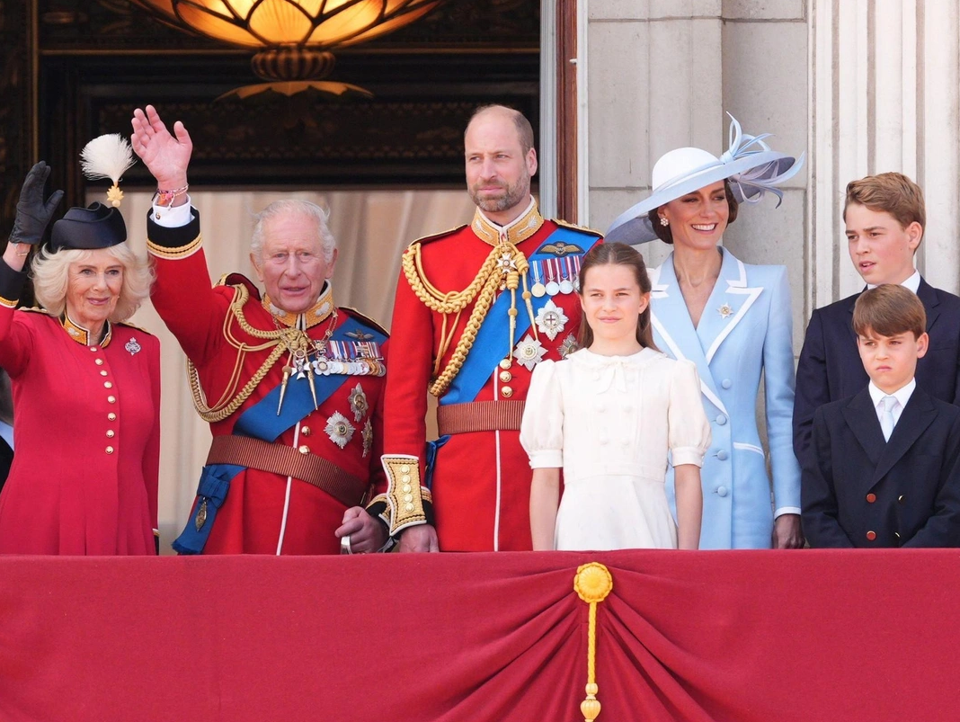 Королевская семья на параде Trooping the Colour