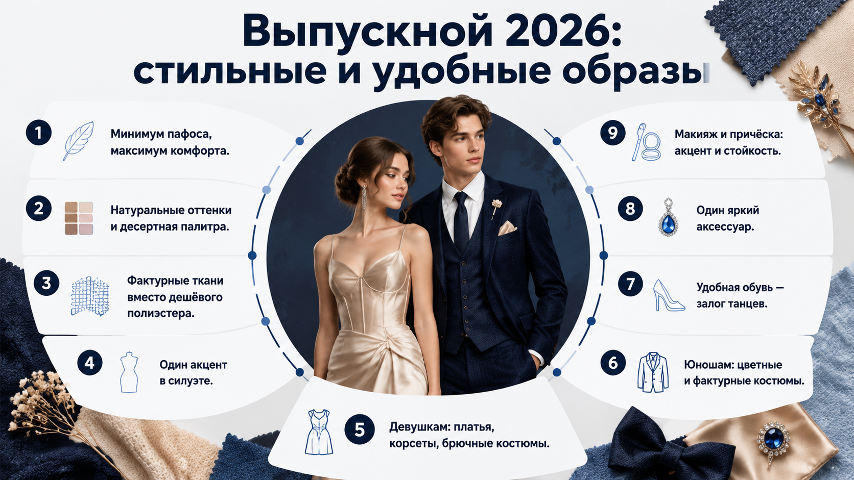 Советы стилиста по выбору наряда и аксессуаров для выпускного 2026.
