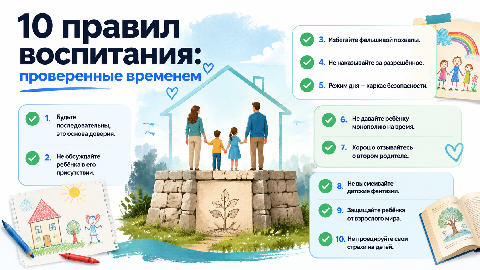 10 правил бережного воспитания для современных родителей