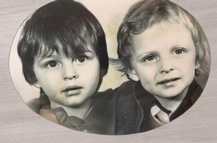 Иван Колесников в детские годы со старшим братом Александром