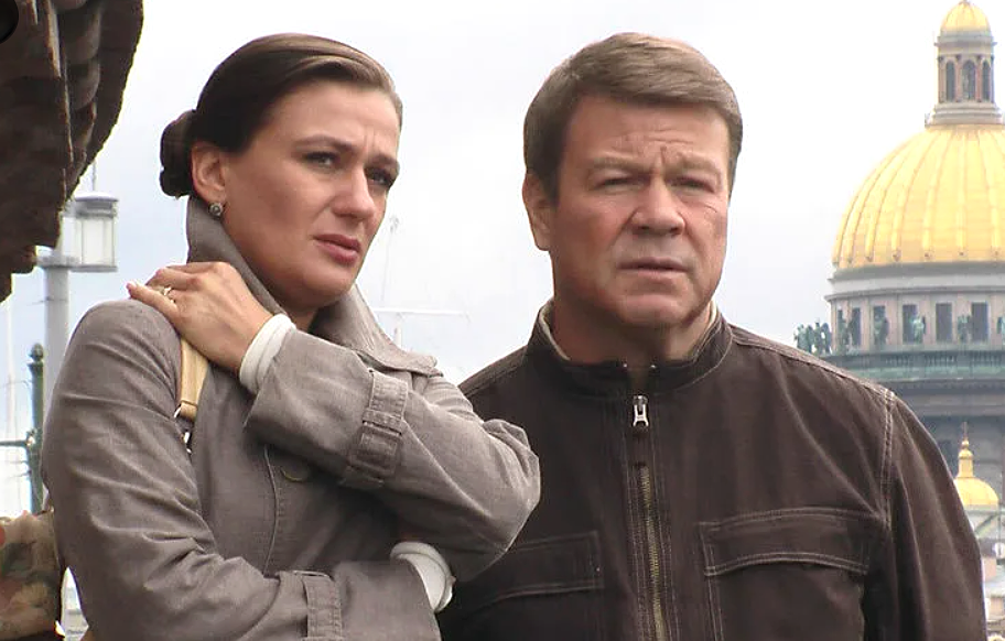 Анастасия Мельникова и Сергей Селин на съёмках культового сериала