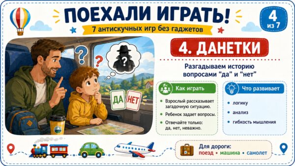 Чем занять ребенка в дороге без телефона: 7 игр, которые спасут поездку