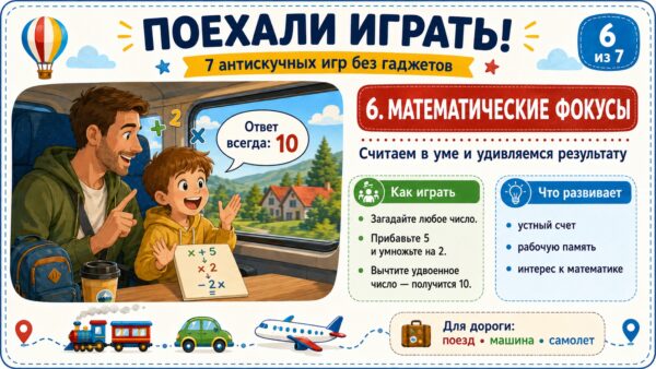 Чем занять ребенка в дороге без телефона: 7 игр, которые спасут поездку