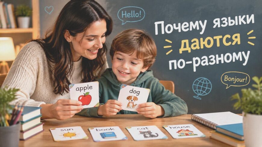 Иллюстрация к статье: Почему языки даются по-разному