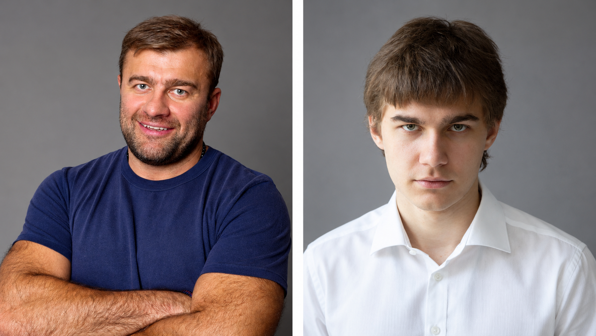 Михаил Пореченков с сыном Михаилом