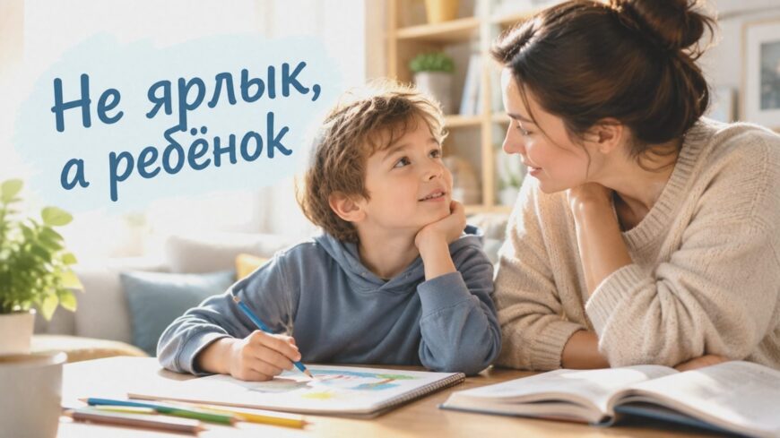 Иллюстрация к статье: Не ярлык, а ребёнок