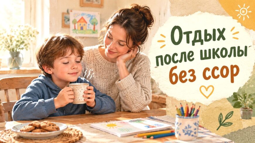 Иллюстрация к статье: Отдых после школы без ссор